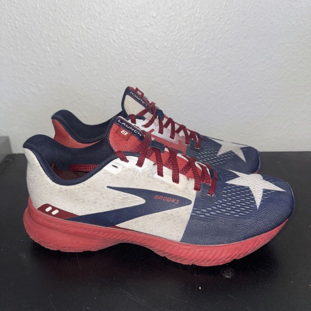 Brooks Launch 8 Womens Sz 7.5 Texas Star Flag USA Running Shoes 1203451B621
